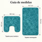 Set de 2 Tapetes de Baño Memory Foam Galesville – Antideslizantes para Ducha e Inodoro