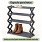 Zapatera de 5 niveles color gris – nivel removible para guardar botas