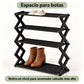 Zapatera de 5 niveles color negro – nivel removible para guardar botas