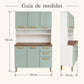 Guía de medidas de la alacena de cocina Bertolini: 192 cm de alto, 120 cm de ancho y 50 cm de profundidad