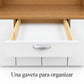 Alacena de cocina 7 puertas y 1 gaveta color Blanco/Roble Miel – detalle de la gaveta y jaladeras metálicas