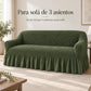 Set de cobertores Versalles color Verde Oliva, cobertor de sofá de tres asientos