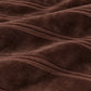 Frazada full chocolate de 180 x 220 cm con rayas en relieve – textura suave de franela