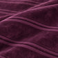 Frazada full morado de 180 x 220 cm con rayas en relieve – textura suave de franela