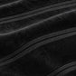 Frazada full negra de 180 x 220 cm con rayas en relieve – textura suave de franela