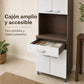 Gabinete de cocina en Chocolate y Blanco con cajón amplio