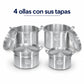 Tapas de aluminio del juego de ollas Alinter