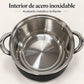 Interior de acero inoxidable de las ollas de la batería Epicure Granite