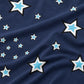 Juego de sábanas 4 piezas estampado azul marino con estrellas – detalle del estampado