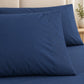 Forro ajustable liso con 2 sobrefundas bordadas, color Azul Navy – detalle del bordado de las sobrefundas