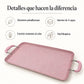 Beneficios de la plancha doble antiadherente ROCA, color Rosa Marmoleado