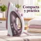 Plancha de vapor compacta rosada – formato compacto