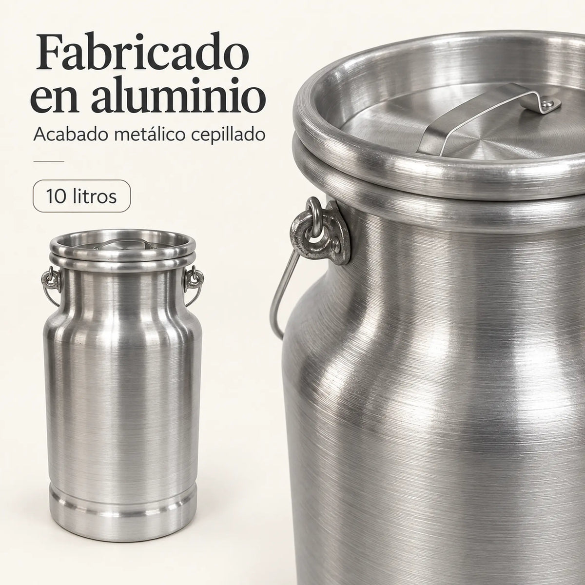 Acabado en aluminio del lechero Alinter de 10 litros