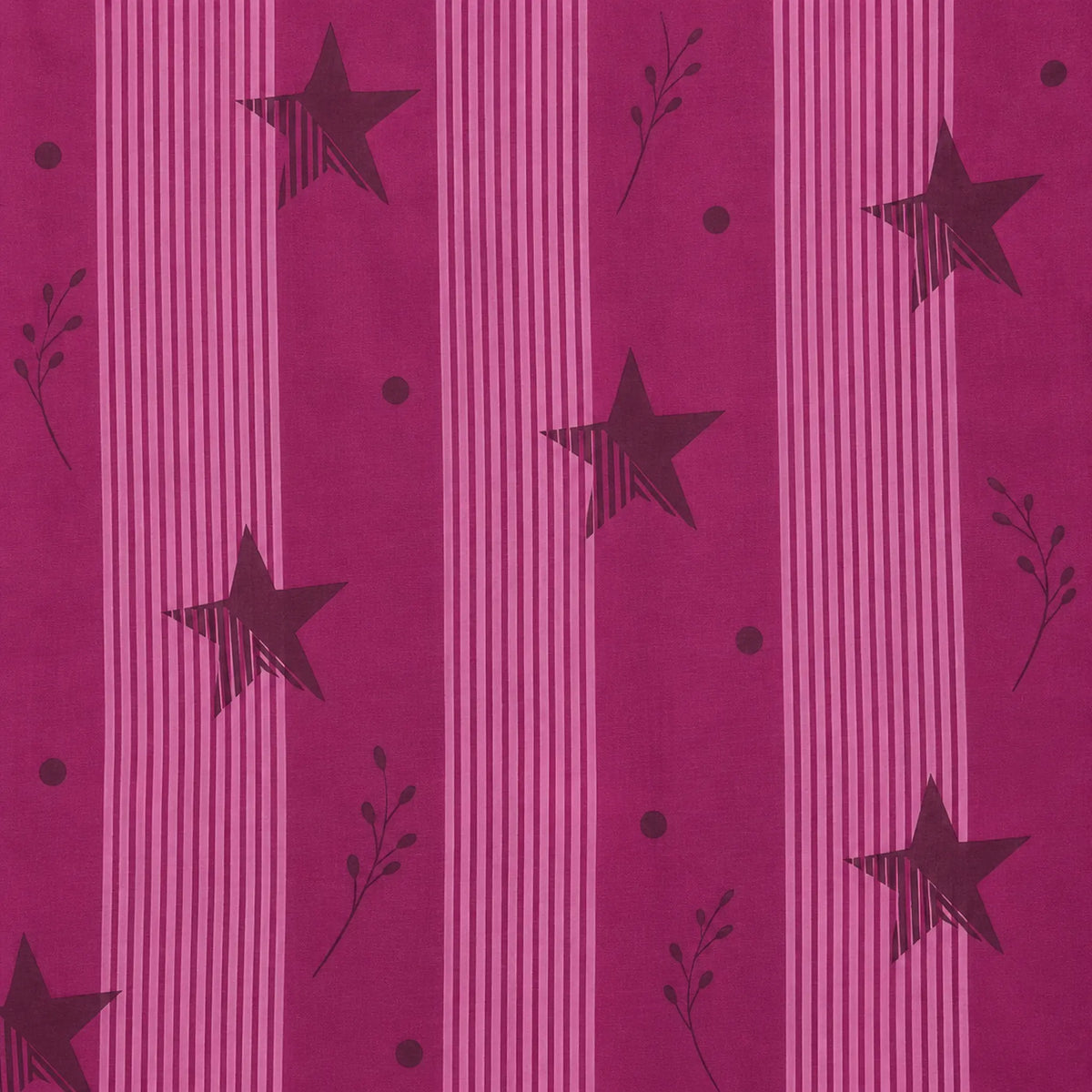 Juego de sábanas semimatrimonial 1.20 m, diseño Estrellas Magenta – detalle del estampado