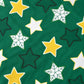 Juego de sábanas semimatrimonial 1.20 m, diseño Estrellas Verde Esmeralda – detalle del estampado