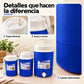 Set de 3 termos para líquidos color azul – textura y tapas