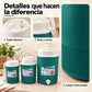 Set de 3 termos para líquidos color turquesa – textura y tapas