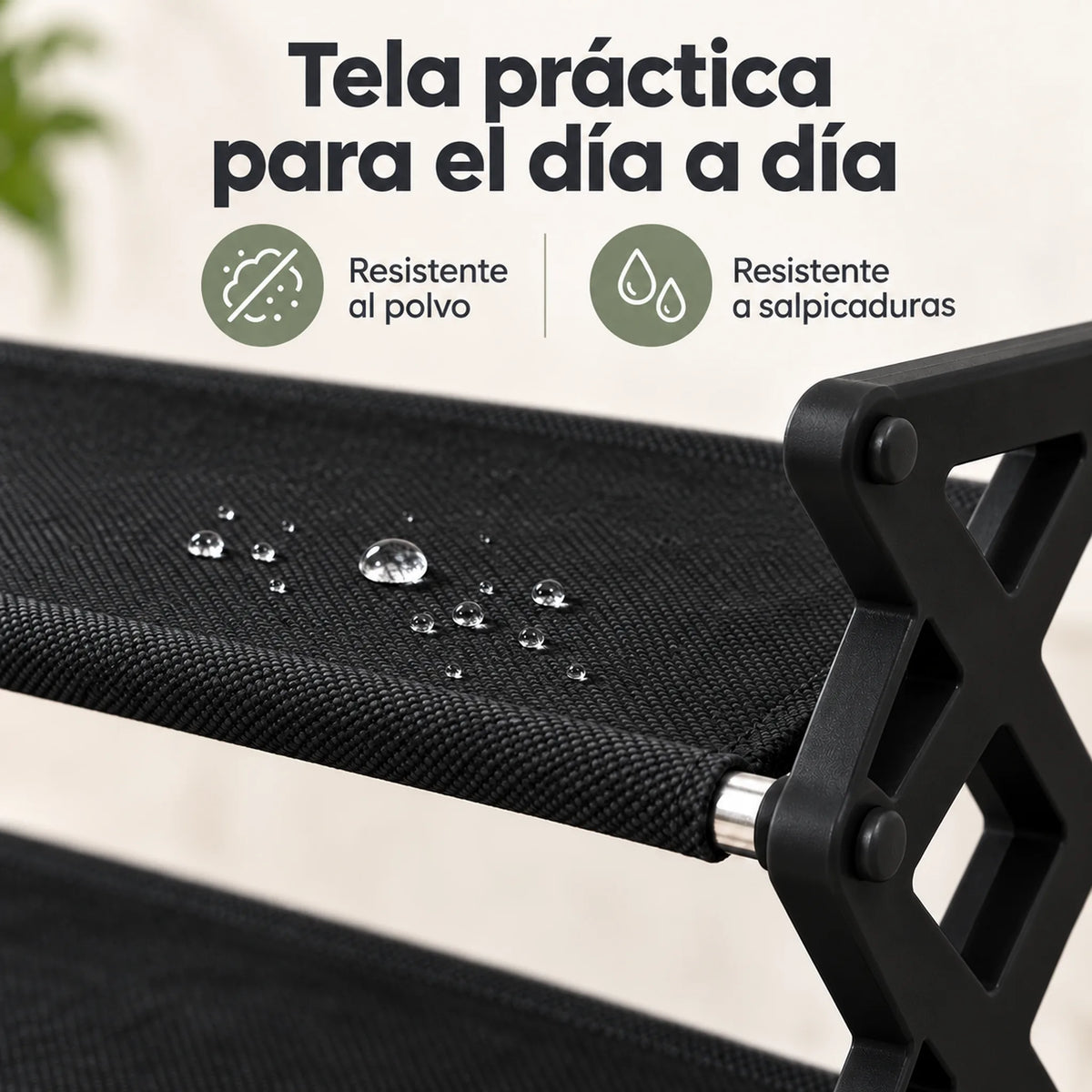 Zapatera de 5 niveles color negro – tela resistente al polvo y a salpicaduras