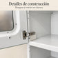 Alacena de Cocina Bertolini 2x1, detalle de las bisagras y el interior en blanco