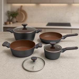 Set completo de la batería de cocina MODERN Collection en ambiente de cocina
