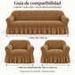 Set de cobertores Versalles color Camel, guía de compatibilidad de medidas