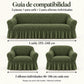 Set de cobertores Versalles color Verde Oliva, guía de compatibilidad de medidas