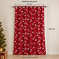 Cortina navideña Pasión Guajira Elfo roja con caramelos navideños plateados – medidas: 137 x 223 cm