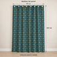 Cortina navideña Pasión Guajira Elfo verde con árboles navideños dorados – medidas: 137 x 223 cm
