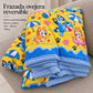 Frazada reversible piel de oveja, diseño Bluey, resumen de características