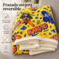 Frazada reversible piel de oveja, diseño Naruto, resumen de características