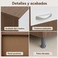 Gabinete de cocina en Chocolate y Blanco, detalles de acabados