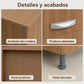 Gabinete de cocina en Madera Beige, detalles de acabados