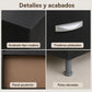 Gabinete de cocina en Negro, detalles de acabados