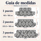 Guía de medidas del set de protectores de sofá Scarlett Classics Cádiz para 1, 2 y 3 puestos