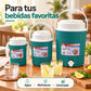 Set de 3 termos para líquidos color turquesa – bebidas para reuniones