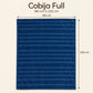 Frazada full azul marino de 180 x 220 cm con rayas en relieve – medidas: 180 x 220 cm