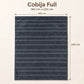 Frazada full gris de 180 x 220 cm con rayas en relieve – medidas: 180 x 220 cm