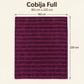 Frazada full morado de 180 x 220 cm con rayas en relieve – medidas: 180 x 220 cm