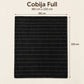 Frazada full negra de 180 x 220 cm con rayas en relieve – medidas: 180 x 220 cm