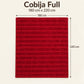 Frazada full roja de 180 x 220 cm con rayas en relieve – medidas: 180 x 220 cm