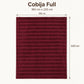 Frazada full color vino de 180 x 220 cm con rayas en relieve – medidas: 180 x 220 cm