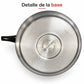 Olla de presión de aluminio de 11 litros – detalle de la base
