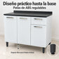 Gabinete de cocina de acero 105 cm – patas de ABS regulables