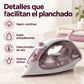 Plancha de vapor compacta rosada – características principales