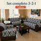 Set completo de tres protectores Scarlett Classics Cádiz para sillón y sofás de 2 y 3 puestos