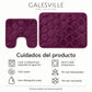 Set de 2 Tapetes de Baño Memory Foam Galesville – Antideslizantes para Ducha e Inodoro
