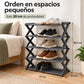 Zapatera de 5 niveles color gris – ahorra espacio: solo 20 cm de profundidad