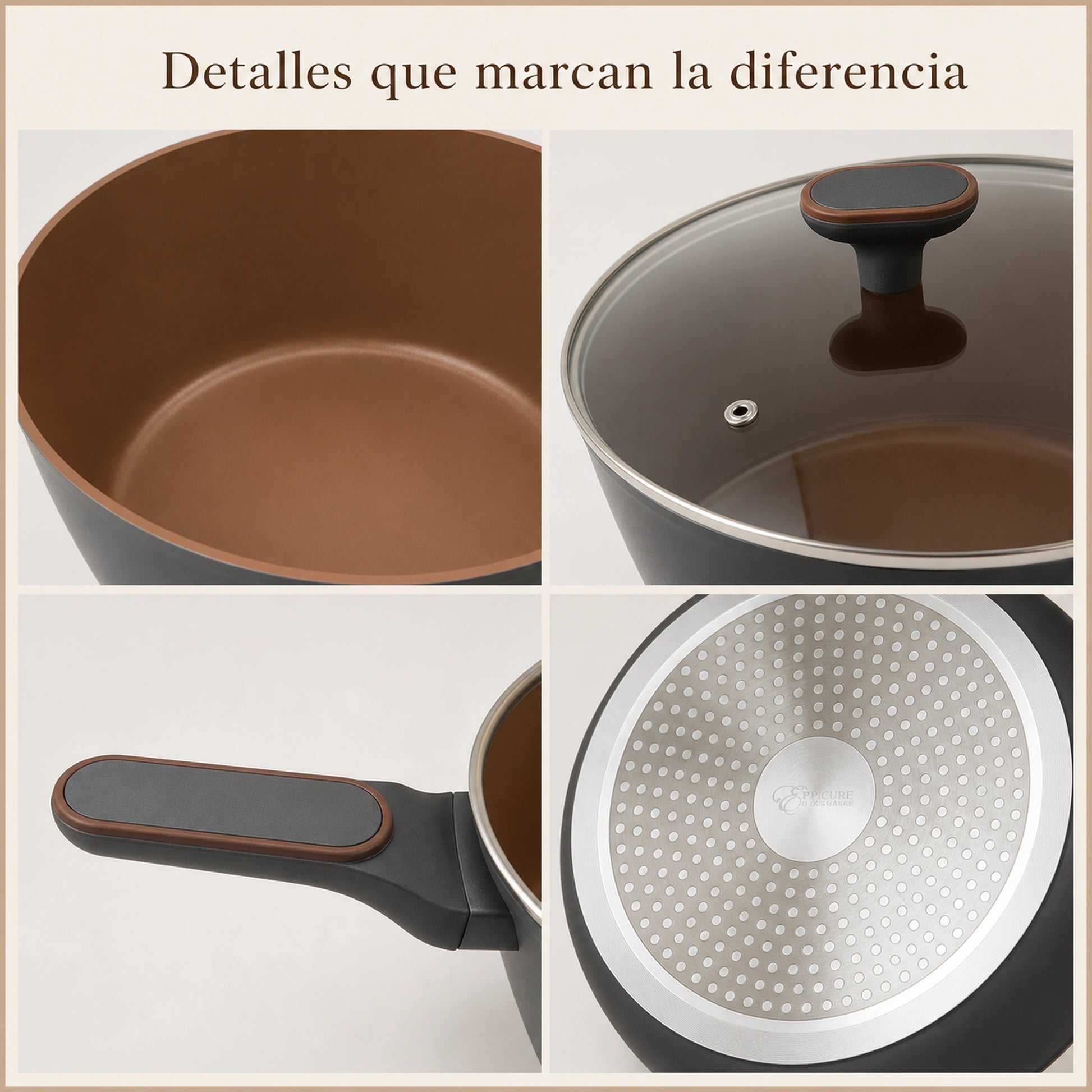 Detalles de acabado de la batería de cocina MODERN Collection