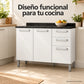 Gabinete de cocina de acero 120 cm – en una cocina