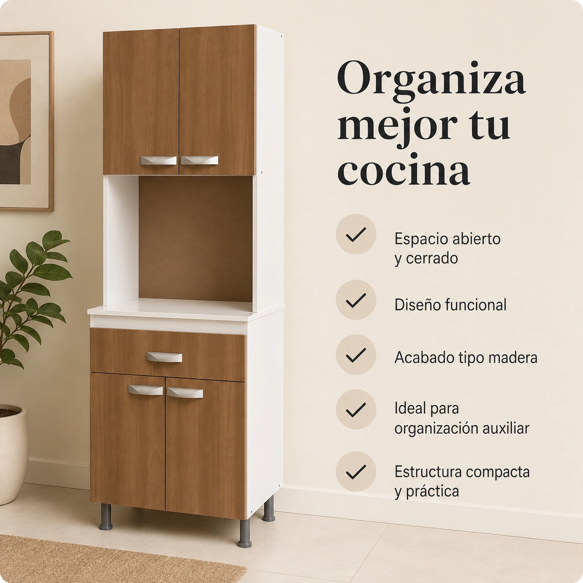 Beneficios de organización del gabinete de cocina
